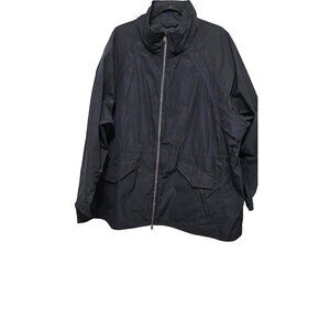 Athleta Westerly Women's 2XL Black Full-Zip Hooded Lightweight Windbreaks Jacket